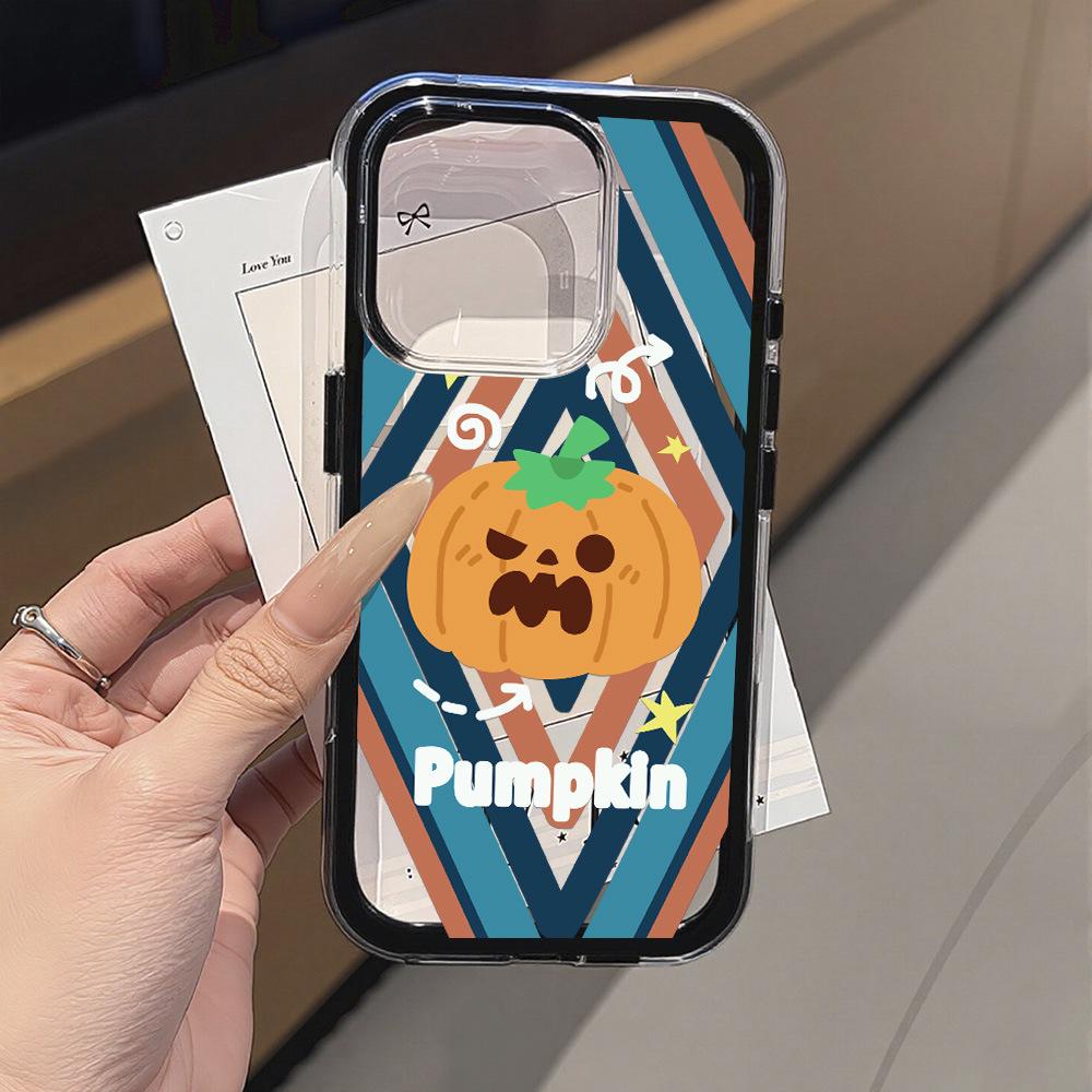 iPhone 17 Pro Max Pumpkin Ghost Halloween Phone Case (Compatible with 14 Pro, 15, 16/17)