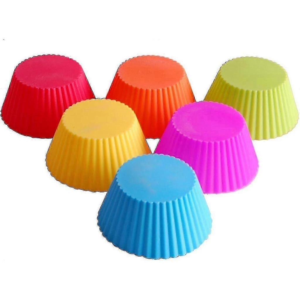 24-teilige wiederverwendbare Silikon-Kuchenformen für Muffins, Cupcakes und Cupcakes hwyC