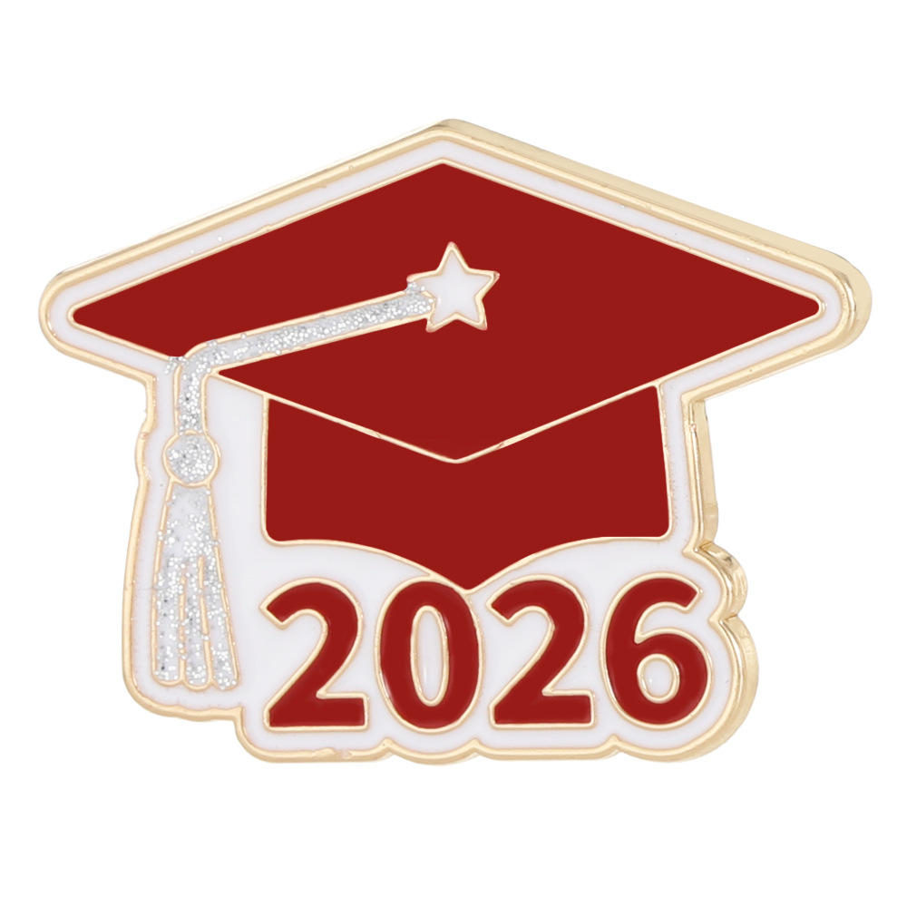 Class of 2026 Graduation Enamel Pin Graduation Cap Brooch Badge for Backpack Clothing Accessories Jewelry Gift Women Men Student