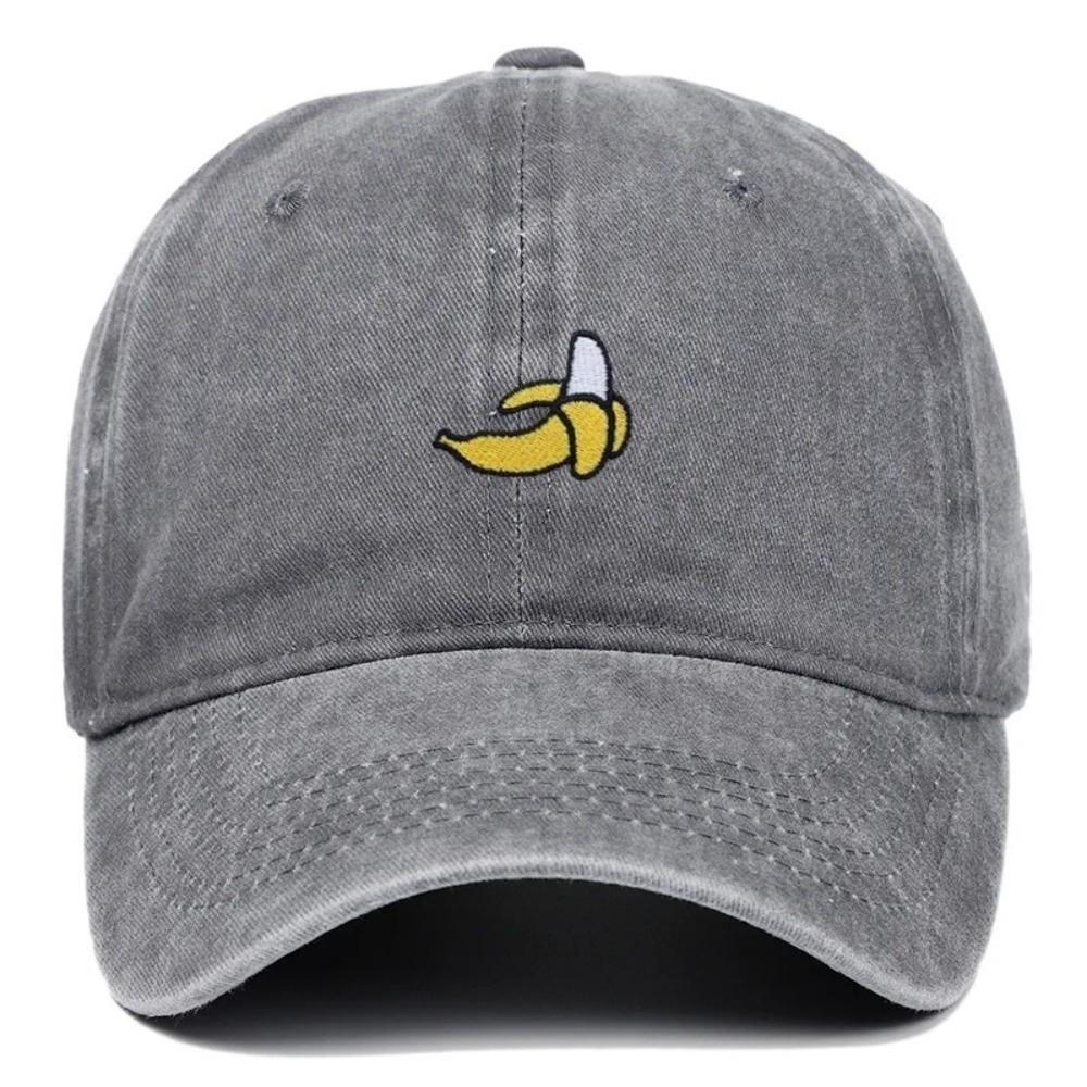 Adjustable Baseball Hat Banana Embroidered Sun Protection Hat Fashion Duck Tongue Hat Outdoor