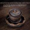 Japanese Style Coarse Pottery Gilding Iron Glaze Lotus Pond Pot Tray Small Water Storage Tea Tray Pot Base Kung Fu Tea Ceremony