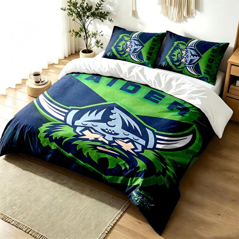 Canberra United 3pc Duvet Cover Set Simple Modern Bedding Set Wrinkle Resistant Soft Fabric All Season Use a Perfect Gift