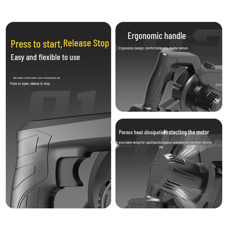 Tragbarer Hochleistungs-Akkubläser: Handstaubsauger und Laubbläser mit Lithium-Akku (Doppelfunktion)