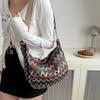Fashionable Retro Crossbody Bag  Ethnic Style Single Shoulder Tote Bag