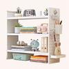 New Simple Design Hole Board Bookcase Easy Assembly Open Top Desktop Bookcase Modern Style Tabletop Display Shelf Home Office