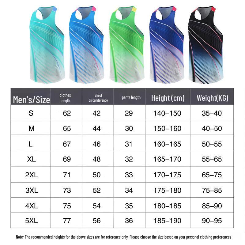 Unisex Quick-Dry Track & Field Running Vest Set for Marathon, PE Tests, Competitions & Training