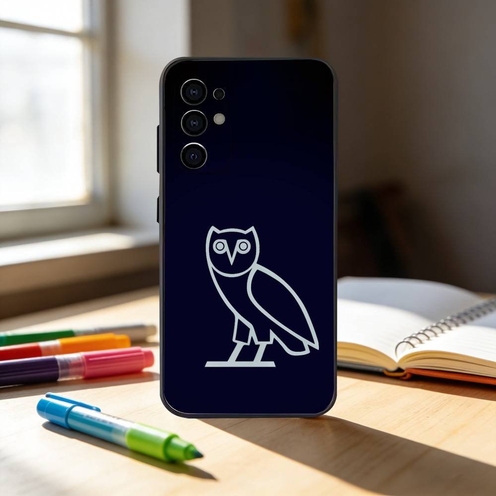 D-Drake OvO OWL Phone Case For Samsung S25,S24,S21,S22,S23,S30,Ultra,S20,Plus,Fe,Note,10,9,5G Black Cover