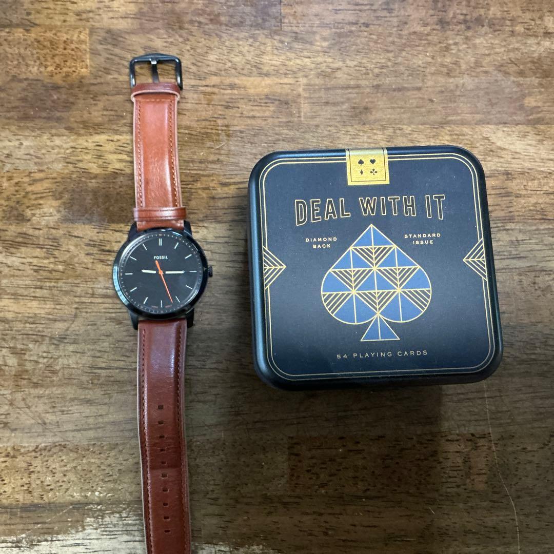 Used FOSSIL FS5305 Quartz Watch Brown Leather