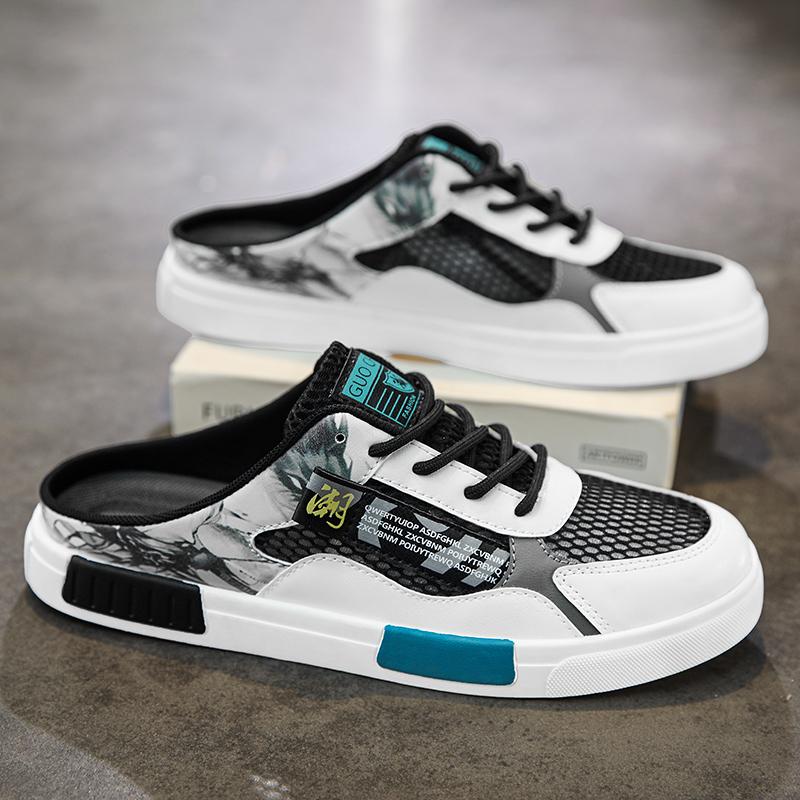 Pánské pantofle, pohodlné ležérní boty pro muže, módní tenisky, anime, pánské pantofle, nazouváky, velká velikost 47