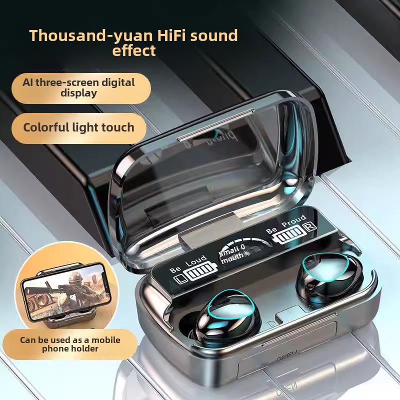 

Беспроводные Bluetooth-наушники с функцией шумоподавления F9: Двойная конструкция наушников-вкладышей для спорта, музыки, игр и производительности с низкой задержкой