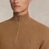 Polo Ralph Lauren FW23 Solid Color Half-Zip Long Sleeve Knit Sweater Men sweater Brown MNPOSWE16821697-200