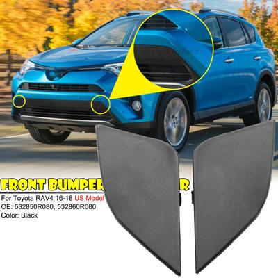 2 stücke Front Stoßstange Zughaken Abdeckung Auge Abschleppen Kappen Für Toyota RAV4 XA40 16-18 Anhänger Rechts Links deckel Amerikanischen Modell Zubehör