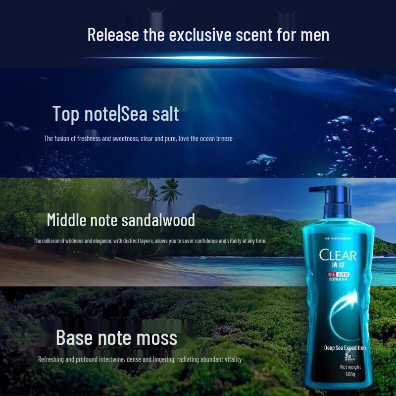 CLEAR Men's Cologne Scent Oil Control Shower Gel & Shampoo Set