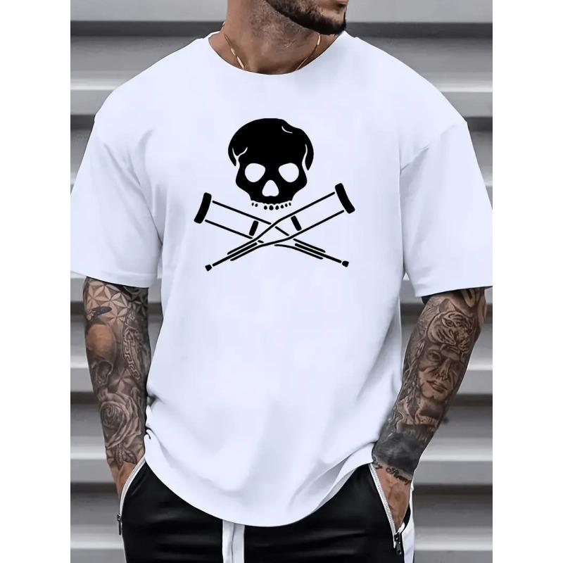 Summer New Men s T-Shirt Short Sleeve Trendy Printed Fashion Top S