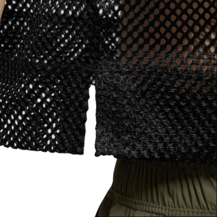 Jordan Crop Tops Women's Black Crew Neck Moderate CZ1892-010