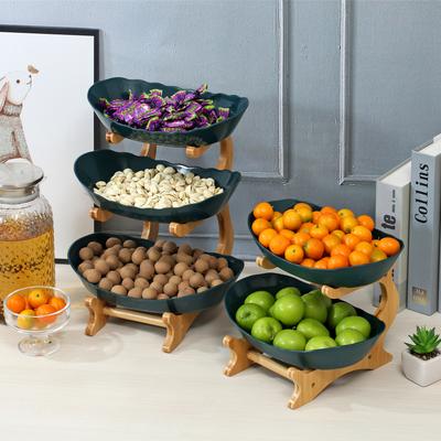 2/3-lagiger Obstteller, Wohnzimmer, Snackschale aus Kunststoff, kreativer moderner Trockenobstkorb, Bonbonschale, Tortenständer, Salatschüssel