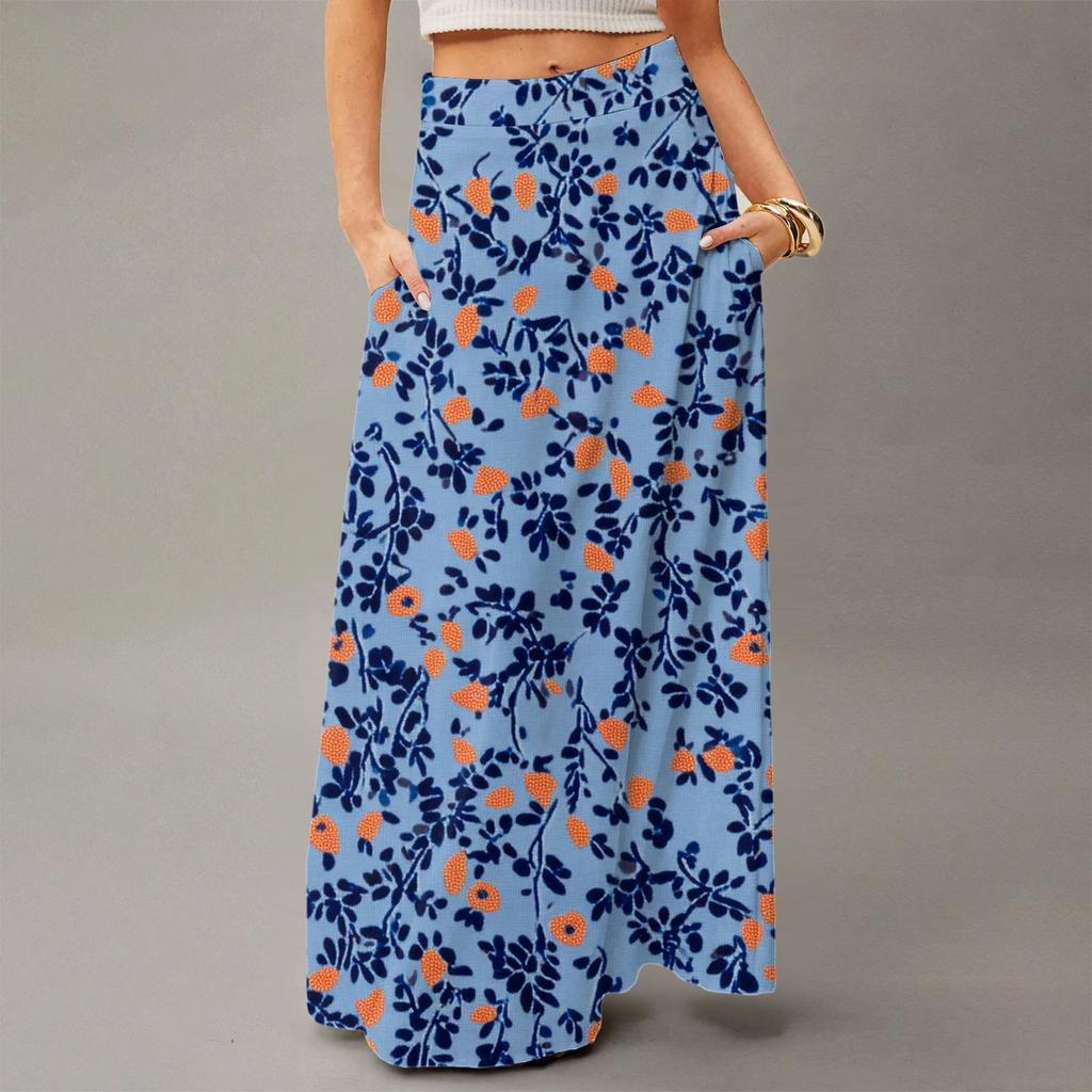 Women's Flowing Maxi Dress Regular Casual Summer Floral Print Bohemian  Skirt