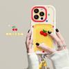 Applicable To Apple 15 Mobile Phone Case Iphone14pro Cherry Doll Card Bag Lanyard 13 All-inclusive Anti-drop 12 Niche X
