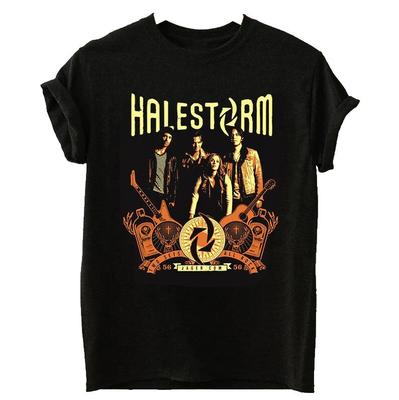 Vtg Halestorm Band Music Tour Heavy Cotton Black All Size T Shirt CS559 Unisex T-Shirt