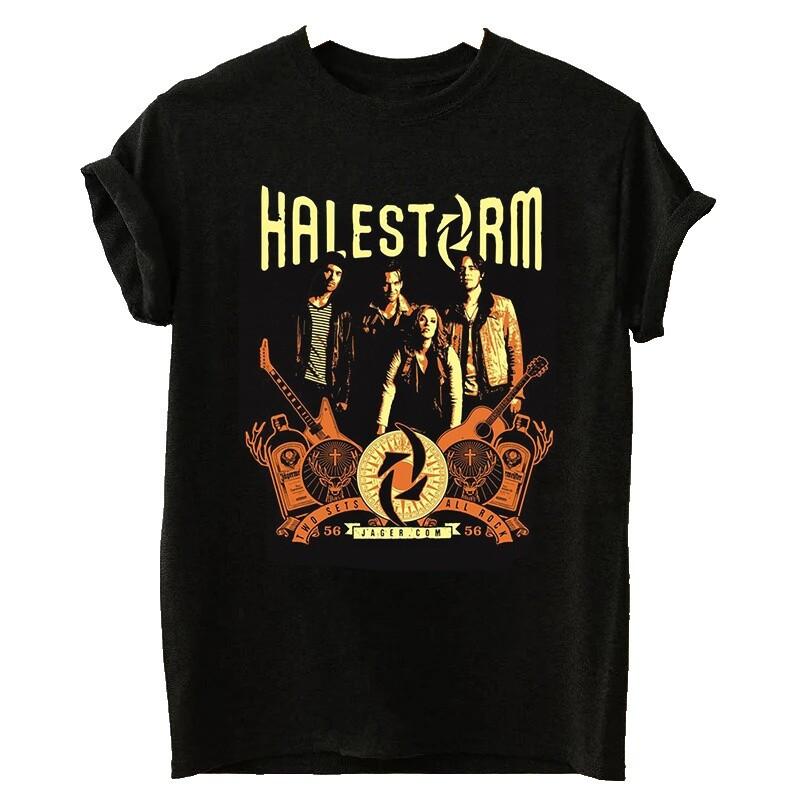 Vtg Halestorm Band Music Tour Heavy Cotton Black All Size T Shirt CS559 Unisex T-Shirt XXL