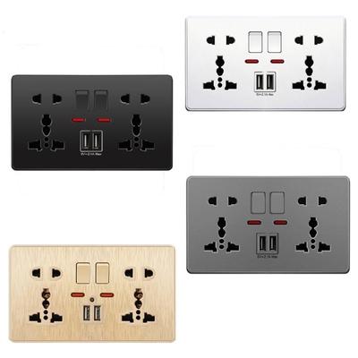 UK Power Socket with Dual USB Ports Wall Charger Adapter Charging Station