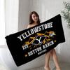 Y-Yellowstone-Dutton-Ranch Wild-Western-Rugged Beach Towel Colorful Bath Towels for Girl Microfiber Free Beach Yoga Spa Gym Pool