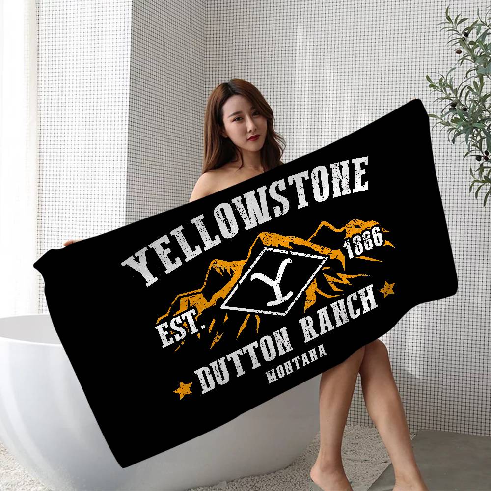Y-Yellowstone-Dutton-Ranch Wild-Western-Rugged Beach Towel Colorful Bath Towels for Girl Microfiber Free Beach Yoga Spa Gym Pool