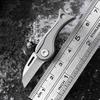 MINI Titanium Alloy Folding Knife Keyhole Can Be Opened 7Cr Steel Blade EDC Portable Keychain Pendant Unpacking Express Gadge