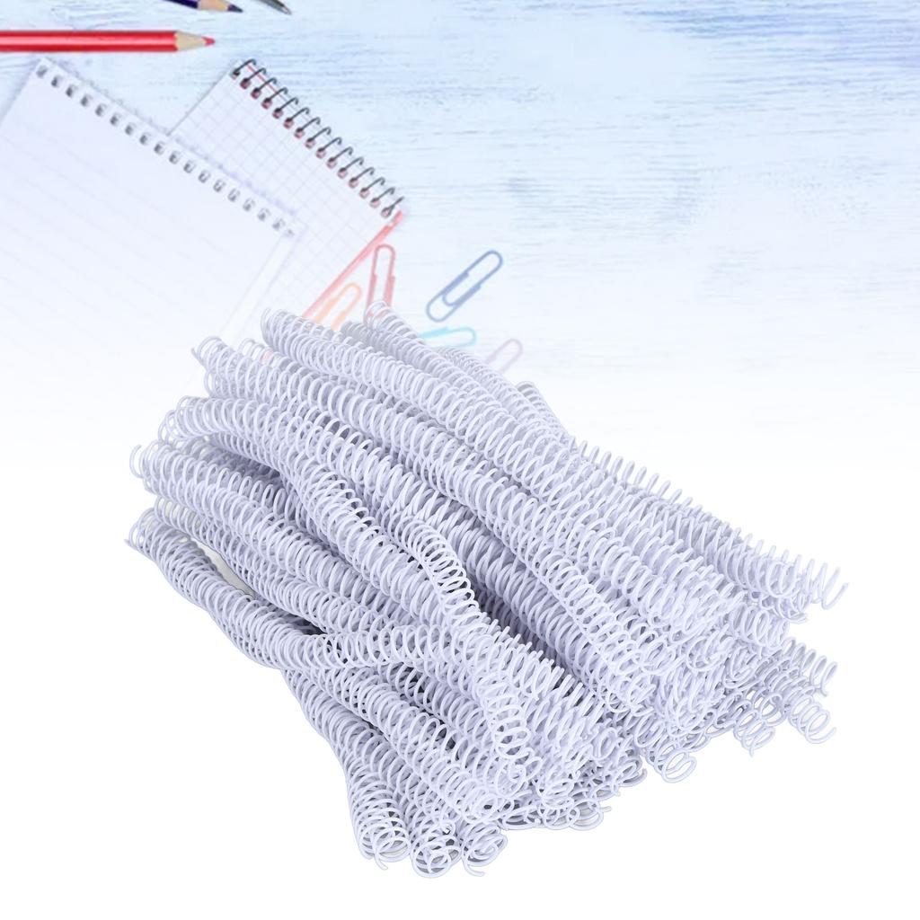 100Pcs Single   Wire Binding Spines 48 Teeth 4-1 Pitch 14.3mm 115 Sheet Capacity Spiral Binding Coil