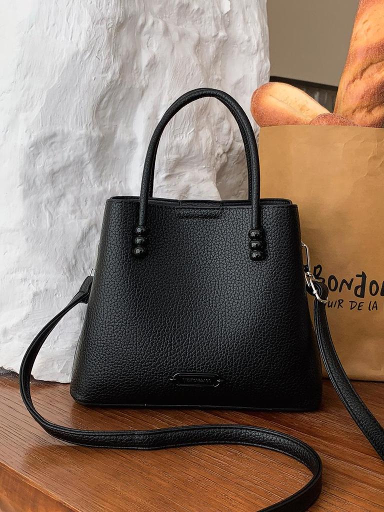 Trendy Large-Capacity Women's Handbag - 2026 Summer Fashion with Lychee Texture, Shoulder & Crossbody Style