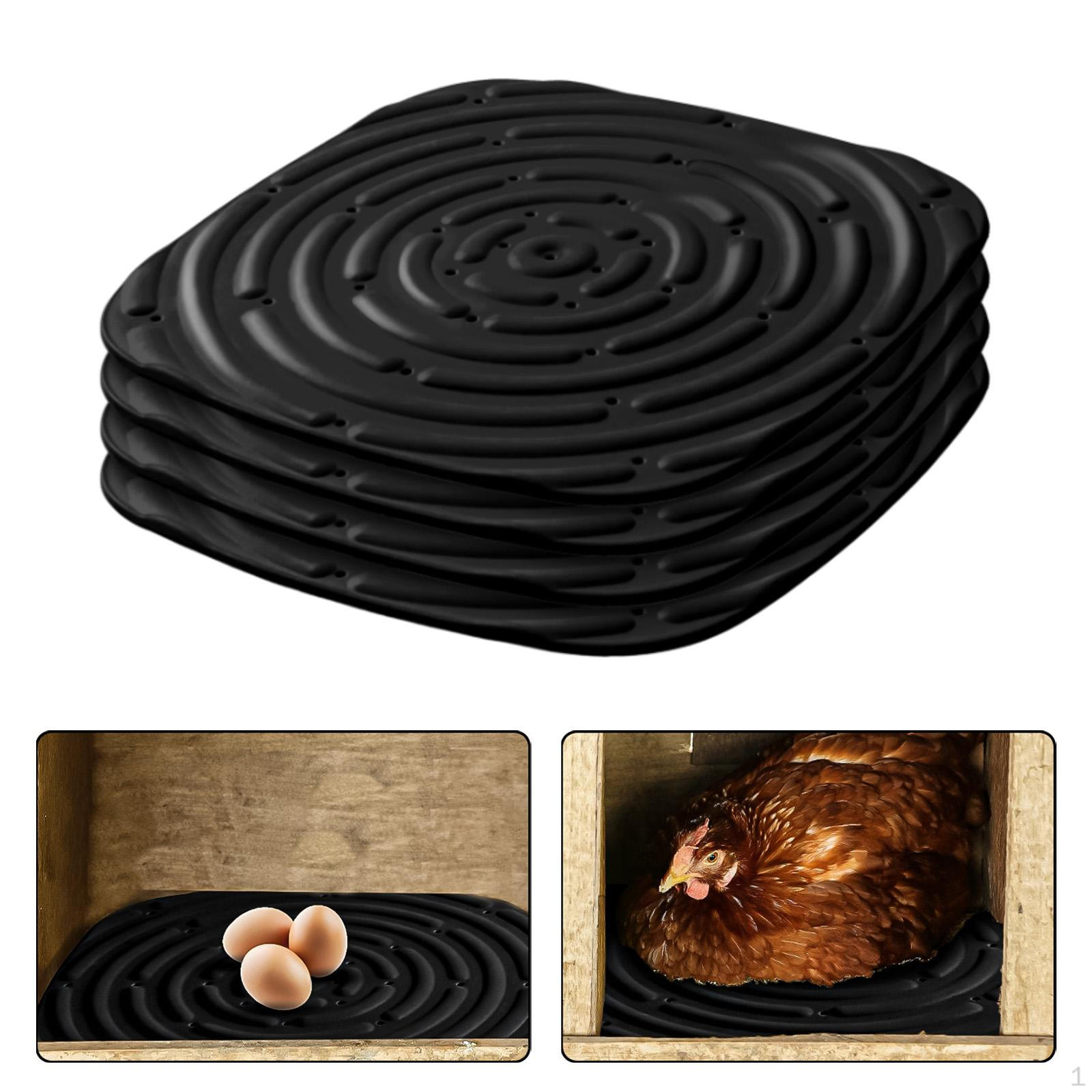 

4 Pack Chicken Nesting Box Pads, Washable Pads for Indoor And Outdoor Garden Lawn чорний