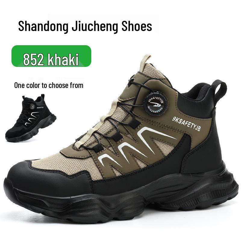 Men's Steel Toe Work Boots - Four-Season, Anti-Smash, Puncture-Resistant, Durable Construction Safety Shoes