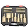 Vacuum Brazed Adamas Drill Bits 6-35mm Size Gold Color Core Drill Bit 12pcs Set Brazing Drill Bit Granite Processing