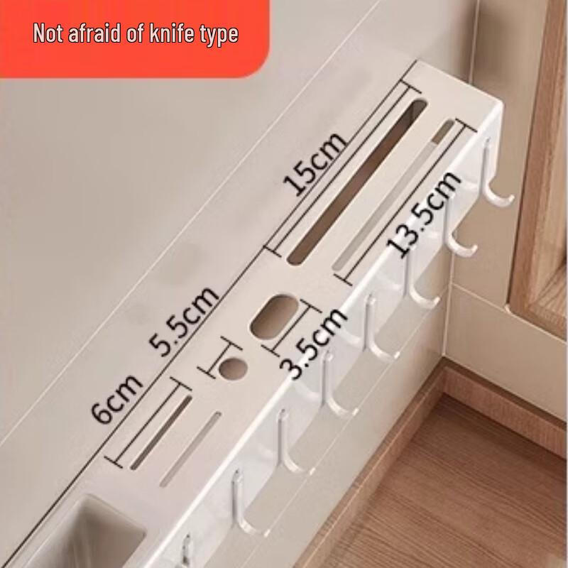 No-Drill Stainless Steel Kitchen Knife & Utensil Organizer Rack