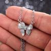 1pc Women's Elegant Bow Synthetic Zircon Pendant Necklace, Engagement Necklace, Women's Wedding Anniversary Jewelry Accessories