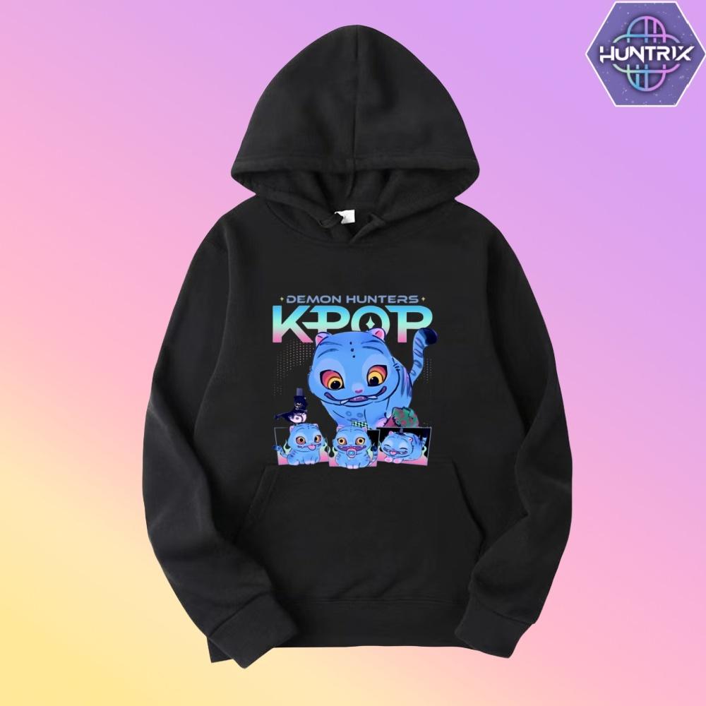 

K-pop Охотники на демонов Толстовка Тигр Харадзюку Хип-хоп Пуловер Топы Толстовка Подарок S