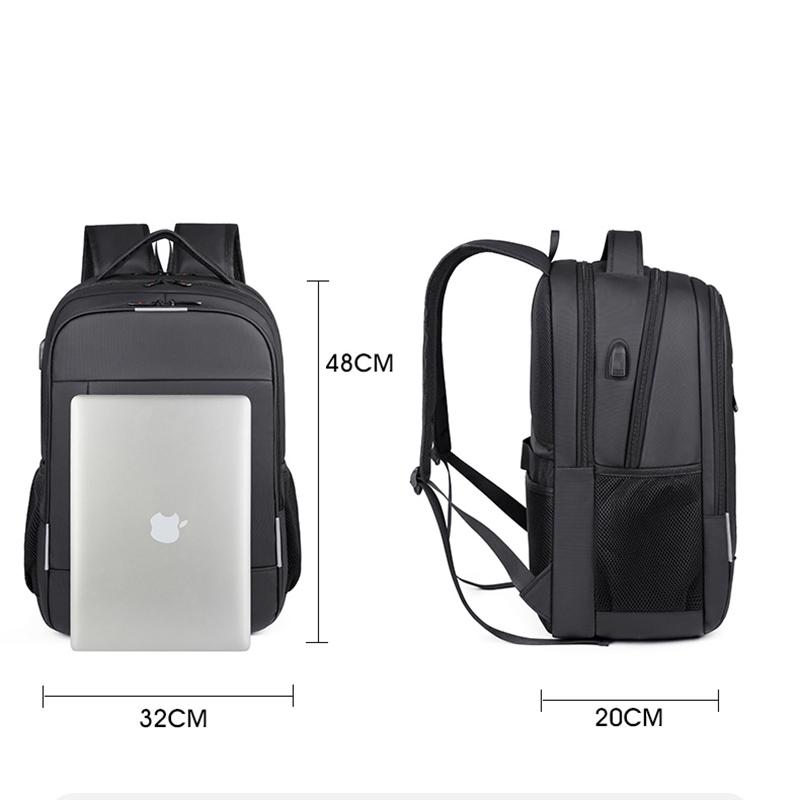 Fashionable Large Capacity Men Business Backpack Travel Double Strap Computer Bag High School Bags Teen College Student Backpack