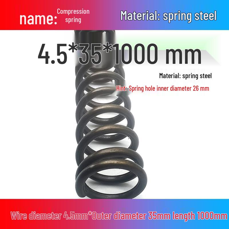 Spring Wire: 1m Long, Soft Pressure, Manganese Steel, 0.3-4.5mm Diameter, Yellow Compression Return.