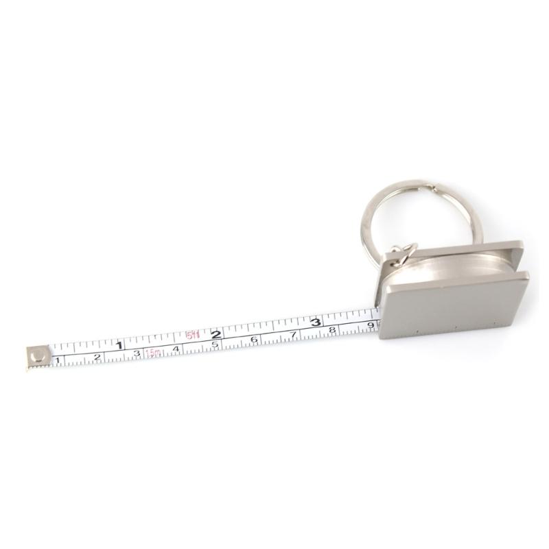 Light Weight Measuring Tape With Secure Keychain And Flexible Steel Blade Construction Retractable Ruler