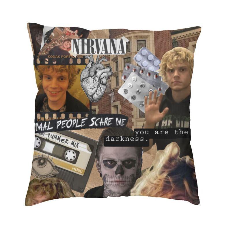 Cool Actor Star Movie Evan Peters Square Throw Pillow Case Decoration 3D Double Side Printed Cushion Cover for Car