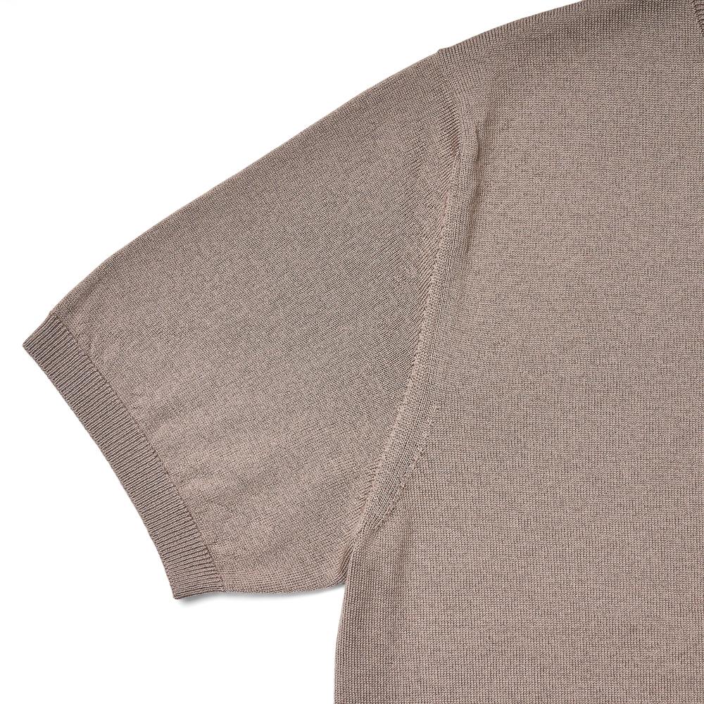 VERNO Short Sleeve Basic Round Knit Kharki
