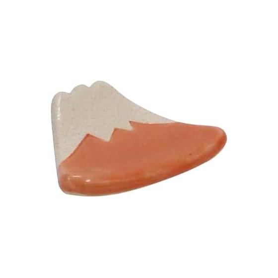 Tanaka Chopstick Rest, Mt. Fuji Red, Mino Ware No.520094, Relaxing Japanese Chopstick Rest, Made in Japan Mino Ware, Material: Ceramic, Origin: Japan