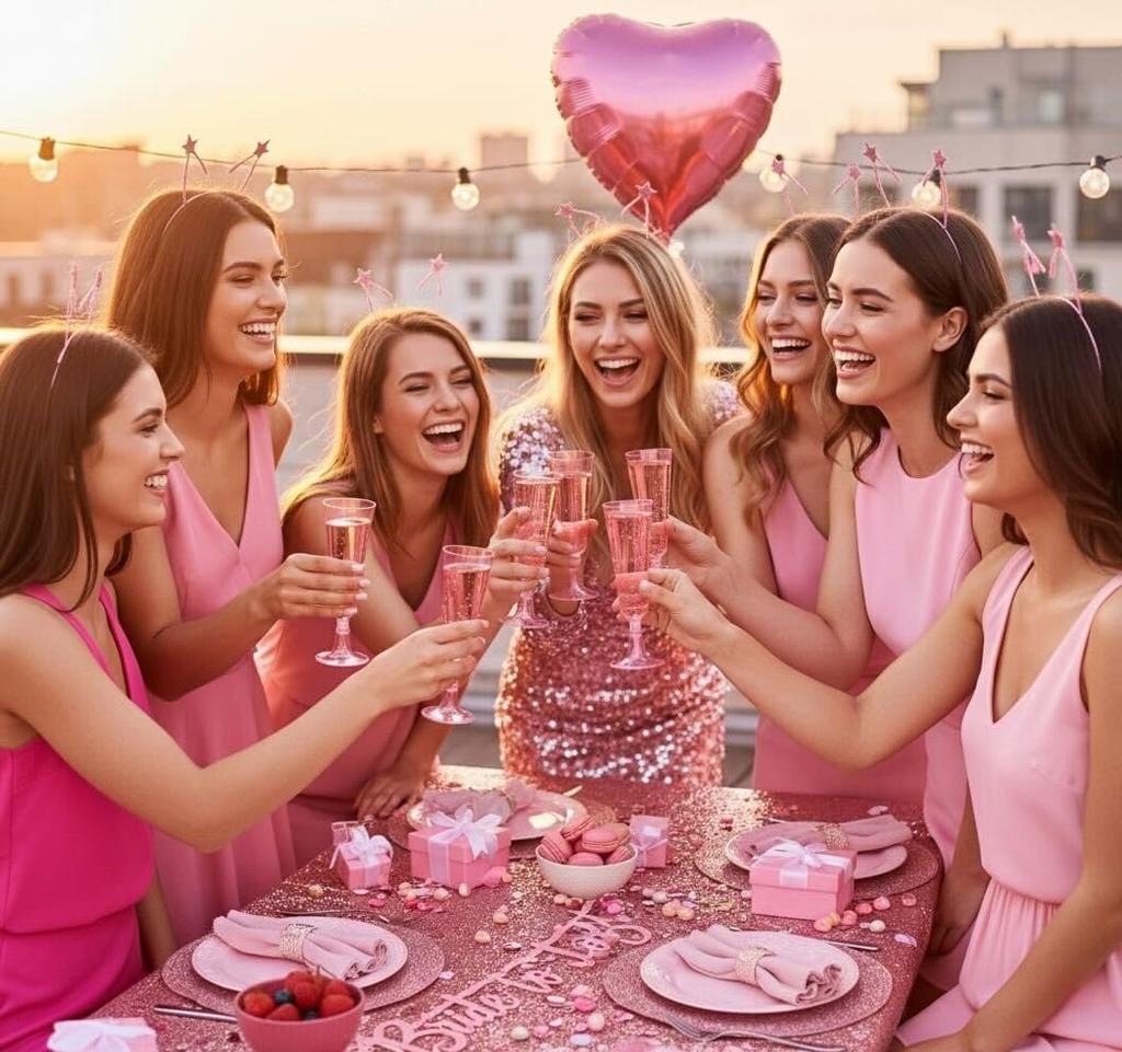 50-Pack Glitter Pink Champagne Flutes, 5 Oz Reusable Plastic Wine Glasses for Wedding, Bridal Shower, Girls' Party