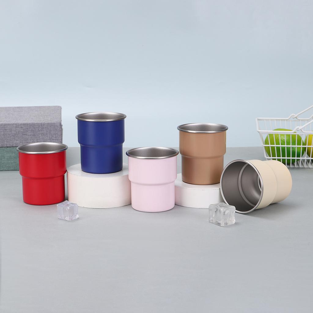 New 304 stainless steel mini wine glass single-layer crimped anti-scalding thermos cup outdoor camping picnic water cup