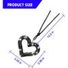 Mandark Bling Heart Car Hanging Accessories, Crystal Rhinestone Vehicle Rear View Mirror Charm Pendant Ornaments, Cute Diamond Auto Interior Hanger