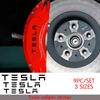 Car Sticker Tesla 9PCS Car Brake Caliper Sticker Heat Resistant Decal Decoration PVC Sticker Decal Auto Accessories For Tesla Mo
