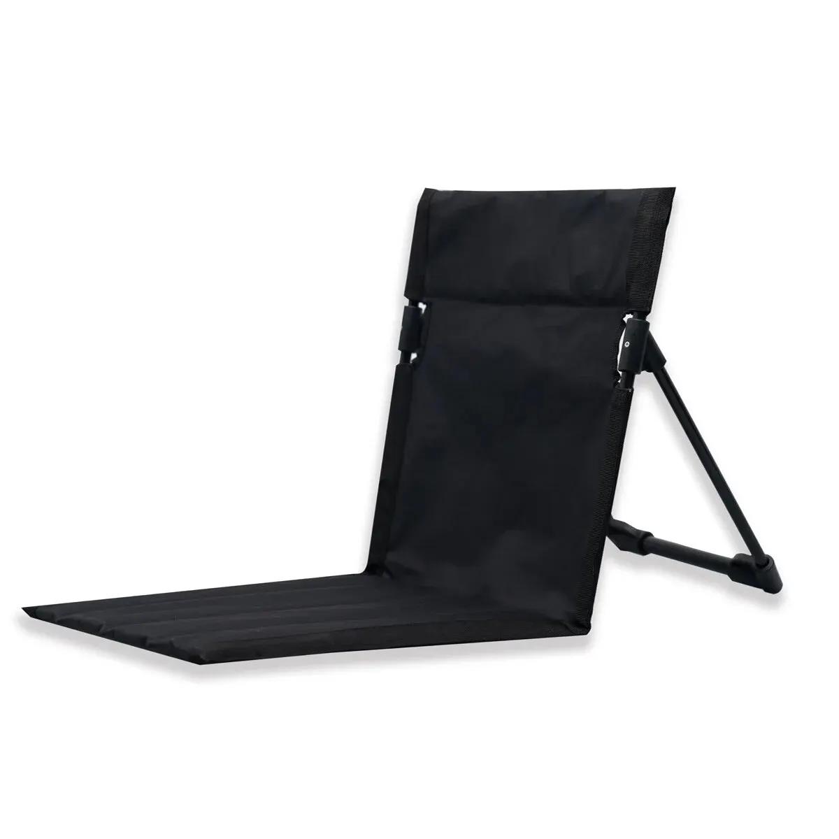 

Lightweight Beach Mat with Backrest One-Step Assembly Foldable Beach Mat Chair with Carry Bag for Holidays Garden Camping Park