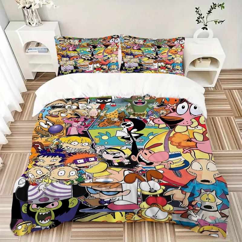3Pcs Cartoon Network Characters Bedding Sets For All Sizes New 3D Printed Bed Cover Comforter Duvet Cover Pillowcase Bedroom Decoration