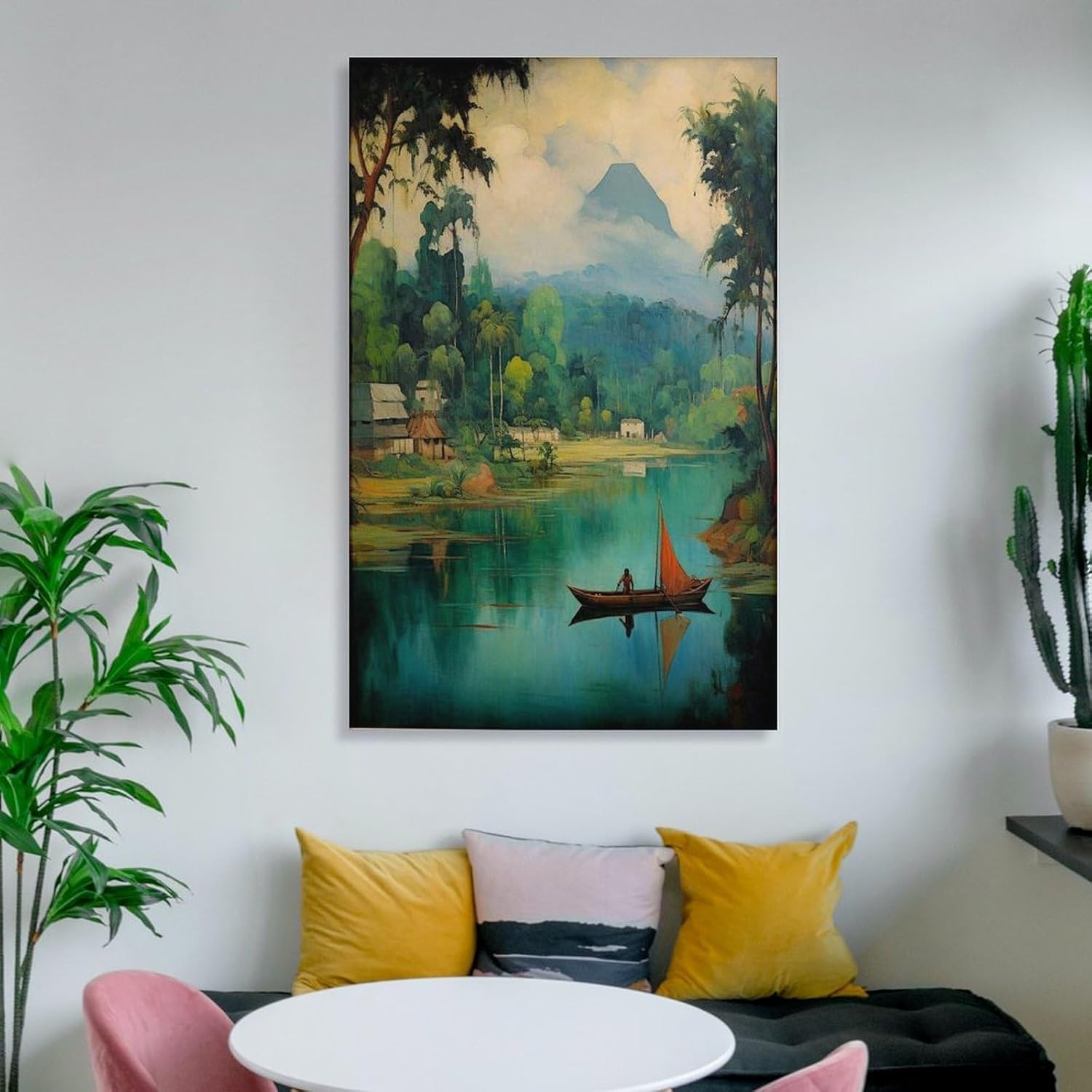 LAKHDSFL Bangladesh Travel Poster, Vintage Bangladeshi Art, Asian Wall Art, Bangladesh Decor, Indigenous Poster Canvas Poster Wall Art Decor Living