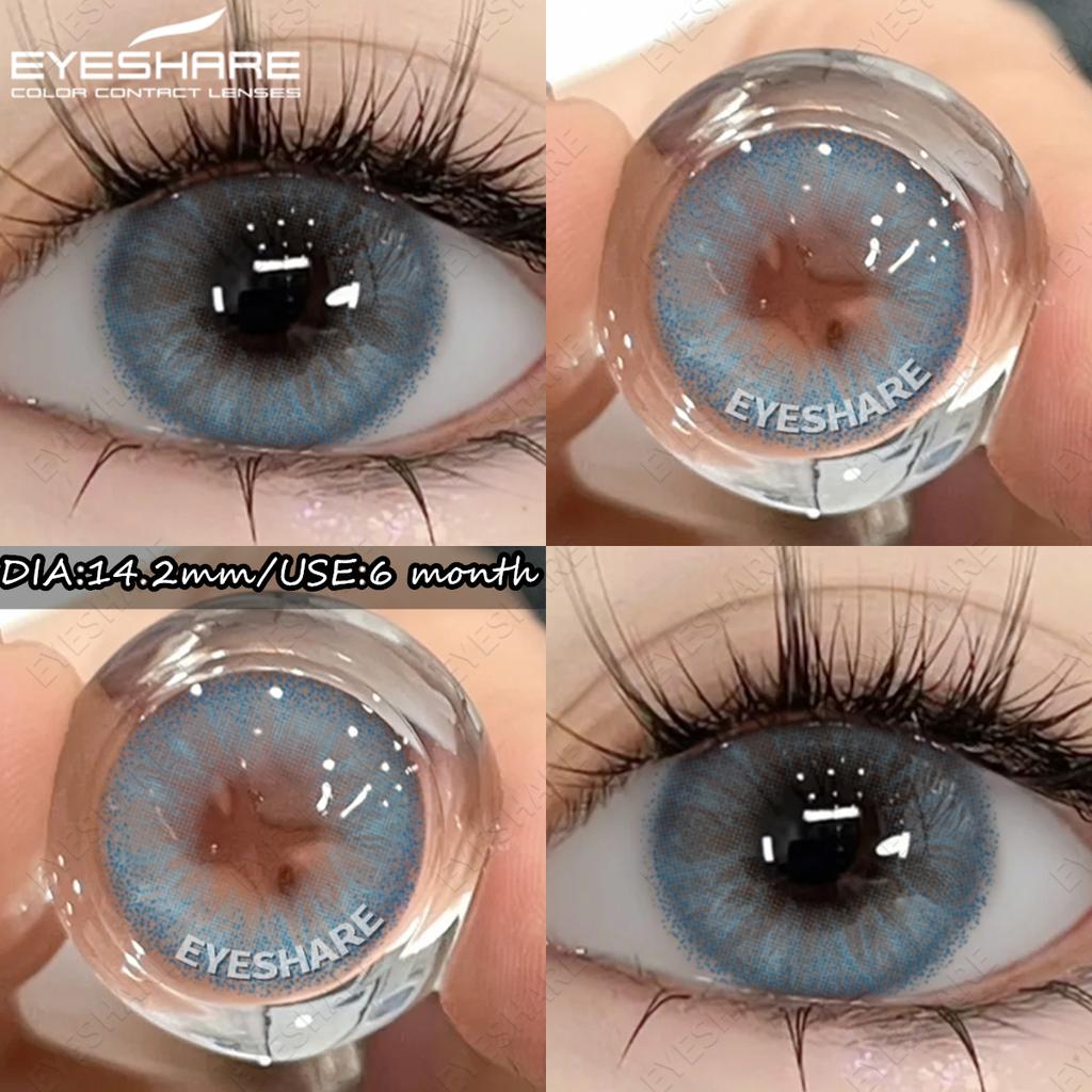 Eyeshare 1Pair NEW Color Contact Lenses High Quality Brown Eye Makeup Contact Fashion Blue Eyes Lenses Gray Contacts 6 Months